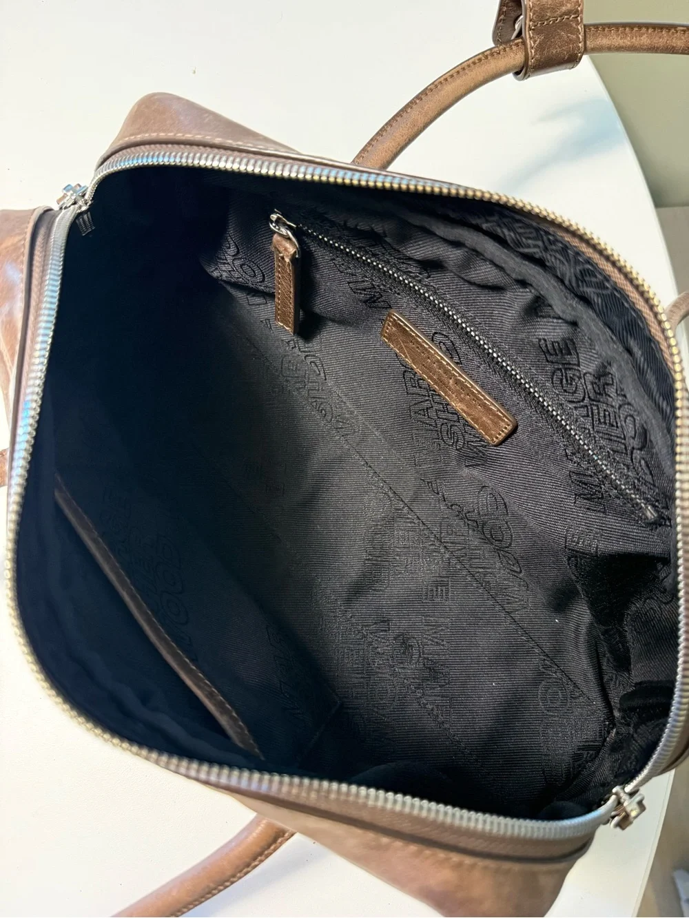 Marge Sherwood Brown Leather Shoulder Handbag